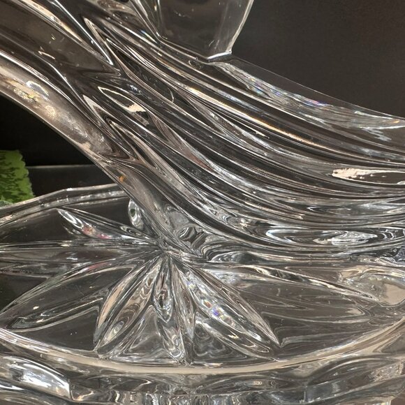 Buder Bleikristall Crystal Candle Holder Germany Triple Taper Holder Vintage Cut - Picture 5 of 6